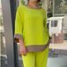 Women's Clothing Women's Loose Large Size Casual Round Neck Top Shirt Straight Pants Suit_ecoleips.com