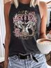 Women's Clothing Fashion Letter Print Round Neck Vest_ecoleips.com