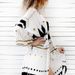 Women's Geometric Print Kimono Beach Cover Up, Drawstring Waist V-Neck Midi Dress_ecoleips.com