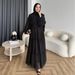 Women's Elegant Tiered Dress – Bubble Sleeves, Waist Tie Belt, Flowy Summer Dress For Casual & Party (Multi-Color & Size Options)_ecoleips.com