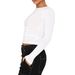 Sexy Slim-Fit Long Sleeve T-Shirt - Stretchy Milk Silk Base Layer For Women (Black/White/Red)_ecoleips.com
