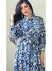 Women’s Clothing Autumn Middle East Women's Fashion Printing Temperament Big Swing Shirt Lace Dress Southeast Asia_ecoleips.com