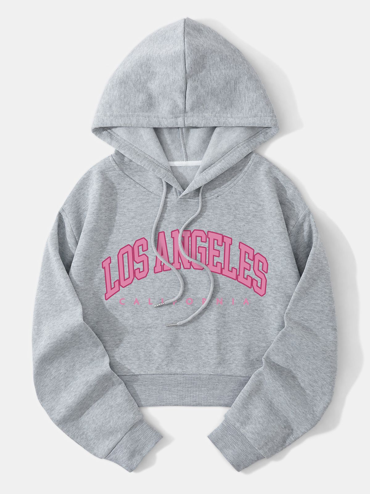 Unisex Short-Length Hooded Sweatshirt With Bold Letter Print – Trendy Pullover For Casual & Commute, Lightweight Polyester, Regular Fit_ecoleips.com