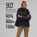 In Stock LU Style No Logo Puff Five-Grid Three-Proof 90 White Goose Hooded Down Women Short Puffer Jacket_ecoleips.com