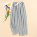 2025 Simple Cotton Viscose Pajamas Pants For Women's Roomwear Plaid Printed Household Pants Spring And Summer Womans Pj Pants_ecoleips.com