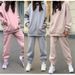 Women’s Sporty Hooded Tracksuit Set – Lightweight Polyester Jogger & Zip-Up Hoodie (8 Colors, S-2XL)_ecoleips.com