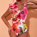 Women's Clothing Sexy Fashion One-piece Swimsuit Ruffled Printed Chiffon Dress Swimsuit Suit_ecoleips.com