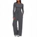 Women's Clothing Elegant Casual Set: Pleated Top With High-Waisted Wide-Leg Pants – Wrinkle-Free Polyester, Comfortable Lounge & Sportswear_ecoleips.com
