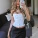 White Lace Tie-Up Camisole Top for Women Backless Girlish Vest Trendy Pure Alluring Design_ecoleips.com