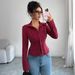 Women's Clothing Women's High-End Striped Cardigan Shirt Casual Minimalist Long Sleeved European American Style Autumn/Winter Clothing_ecoleips.com