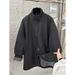 girl High-End European Style Autumn Winter New Loose Casual Stand Collar Single-Breasted Cotton Jacket Plaid Patchwork Coat_ecoleips.com