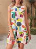 Mini Dress Spring Summer Women Sleeveless Round Neck Geometric Print Flowy Casual Chic Vacation Beach Daily Party Dress_ecoleips.com