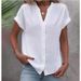 Summer New Arrival Women's Solid Color Jacquard Shirt V Neck Button up European And American Style Independent Store Summer 2025_ecoleips.com