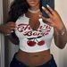 Women's Clothing Fashion Sexy Letter Print U Neck Vest Top_ecoleips.com