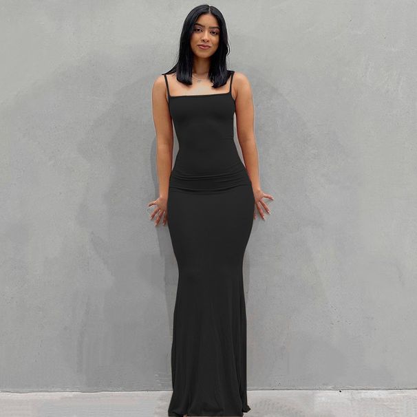 Kardashian Skims Flat For Human Peach Pure Desire Slim Peach Hip Strap Long Fishtail Skirt_ecoleips.com