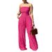 Women's Clothing Women's Jumpsuit High Waist Sexy Tube Top Sleeveless Wide Leg Casual Holiday Party Summer_ecoleips.com