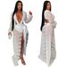 Women's Sexy Lace Mesh Dress Deep V-Neck High Slit Elegant Alluring Party Wear_ecoleips.com