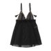 Aria Basics Aria Basics New European And American Style French Sexy Suspender Lace Triangle Cup Mesh Seductive See-through Erotic Nightdress_ecoleips.com