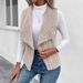 Women’s Sleeveless Vest Jacket – Slim-Fit Blazer Vest With Notch Lapel, Lightweight Stretchable Layering Piece_ecoleips.com