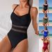 Women's Clothing 2025 New Swimsuit Women's One Piece Splicing Quick Drying Bikini Swimsuit_ecoleips.com