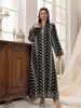 Verve Spring Summer New Tassel Leaf Embroidery Muslim Clothing Long Fashion Elegant Cover-up Dress Robe_ecoleips.com