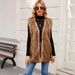 Women's Faux Fur Vest V-Neck Elegant Casual Wear Winter Warm Chic Layering Piece_ecoleips.com