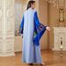 Plus Size Women's Patchwork Color Block Long Robe Dress Loose Fitting Fashionable Muslim Clothing Relaxed Everyday Wear Comfortable Feshion_ecoleips.com