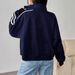 AD751 American-style Double-zipper Sweatshirt, Versatile For Autumn And Winter, Loose-fitting Sports Cardigan,_ecoleips.com