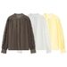 Women's Clothing Women's French Retro Early Spring Fashionable Elegant Round Neck Long Sleeve Shirt Solid Color Lace Trim Blouse_ecoleips.com