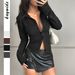 Diyun European American Y2K Hot Girl Style Striped Long Sleeve Top Shirt Women's Clothing 2025 Autumn And Winter_ecoleips.com