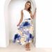 2026 Spring/Summer High-End Oil Painting Print European And American Style Draped A-Line Pleated Skirt For Women_ecoleips.com