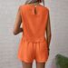 2025 European American Solid Color Imitation Cotton-Linen Sleeveless Vest And Shorts Casual Fashion_ecoleips.com