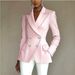 Women's Clothing Double Breasted Slim Fit Blazer Jacket Stylish Elegant New Arrival_ecoleips.com