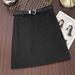 K Fashionable Women's High-Waisted Slimming Workwear Skirt With Design Flair And Versatile Short Dress In A Sexy Suit Style. No Belt_ecoleips.com
