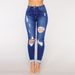 2025 Fall New European And American Cross-Border Wish Trendy Fashion Ripped Washed Women's Jeans_ecoleips.com
