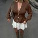 knit cardigan – ultrasoft acrylic oversized sweater with bow details (dusty pink, officeto style)_ecoleips.com