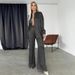 Women's Clothing Suits For Women Long Sleeved Lapel Shirts Leopard Print Trousers Fashion Casual Two Piece Suits_ecoleips.com