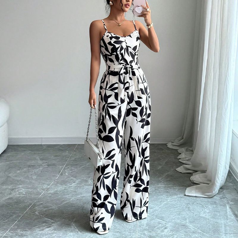 Women's Clothing Zebra Print Jumpsuit For Women - Sexy Strapless Romper With Adjustable Waist, Long Pants For Party, Office & Night Out_ecoleips.com