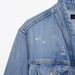Distressed Denim Shirt Jacket For Women - Casual Oversized Button Down Top With Stylish Ripped Details (XS/S/M/L)_ecoleips.com