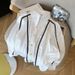 Women's Clothing Real shot in stock Autumn puff sleeve temperament white three quarter sleeve shirt Western style loose casual chiffon shirt_ecoleips.com