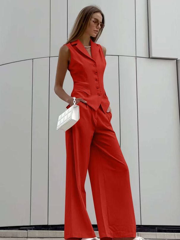 Women's Clothing Fashion Casual Vest Vest Trousers Suit_ecoleips.com