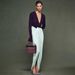 Fashionable Autumn Winter Women's Long Dress Deep V Neck Long Sleeve Slit Design Temperament Women's Clothing_ecoleips.com