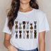 European American Cross-border Foreign Trade Women's Clothing Cute And Funny Alpaca Print Round-neck Short-sleeve_ecoleips.com