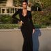 2025 Autumn New Fashion Slim Waist Twist Solid Color Long Sleeve Dress For Women Wholesale_ecoleips.com