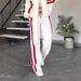 Women's Clothing Fashion Color Block Women's Sportswear Set Long Pants Autumn Casual Style European And American Trendy Jacket_ecoleips.com
