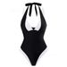 Women's Clothing One Piece Sexy Deep V Swimsuit Cover Meat Thin Beach Holiday Hot Spring Swimsuit Female_ecoleips.com