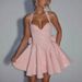 Women's Large Bow Party Evening Dress European American Style Halter Neck Square Neck Sleeveless Cross Border Wholesale_ecoleips.com