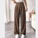 Women's Clothing Commuter Drape Slim Spring And Summer High Waist Wide Leg Pants Versatile Casual Suit Pants Trousers_ecoleips.com