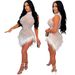 Women's Clothing sexy mesh hot diamond bubble bead feather dress _ecoleips.com