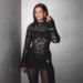 Women's Clothing Sexy Slim Lace Women's Dress New Long Sleeved See Through Hot Girl Tight Pleated Hip Skirt_ecoleips.com